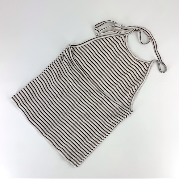 American Eagle Outfitters NWOT Striped Ribbed Knit Halter Top, Large - Picture 11 of 16